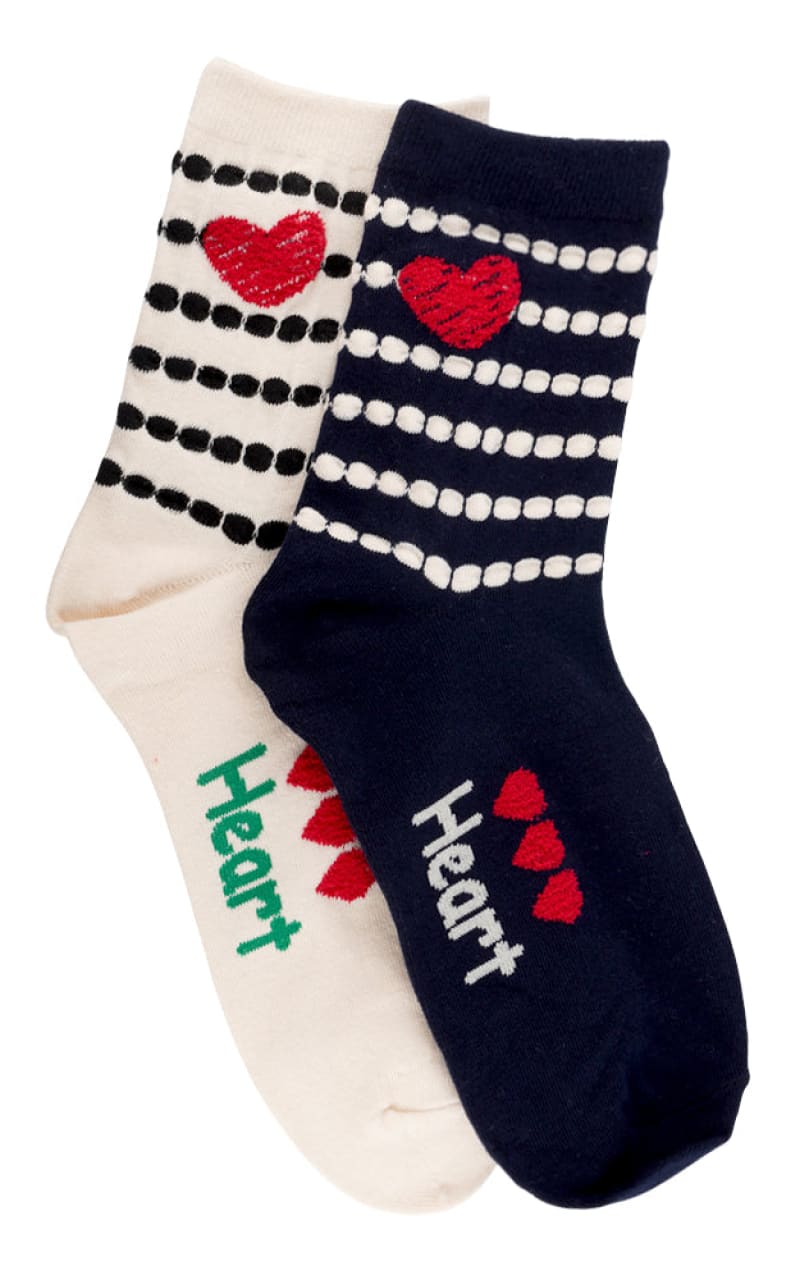 LimLim- Heart Socks with Stripe - accessories