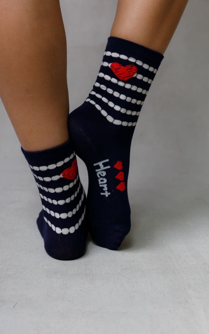 LimLim- Heart Socks with Stripe - accessories