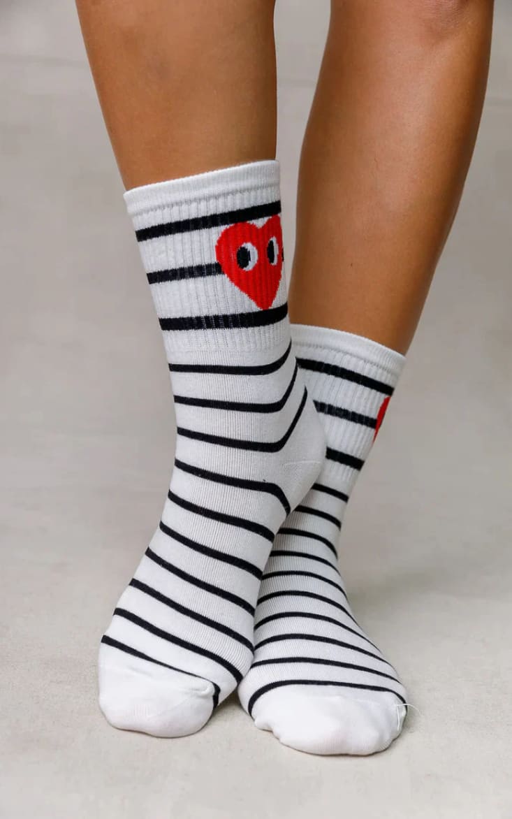 LimLim - Long Stripe Heart Socks - accessories