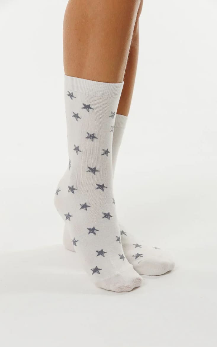LimLim- Soft Star Socks - White