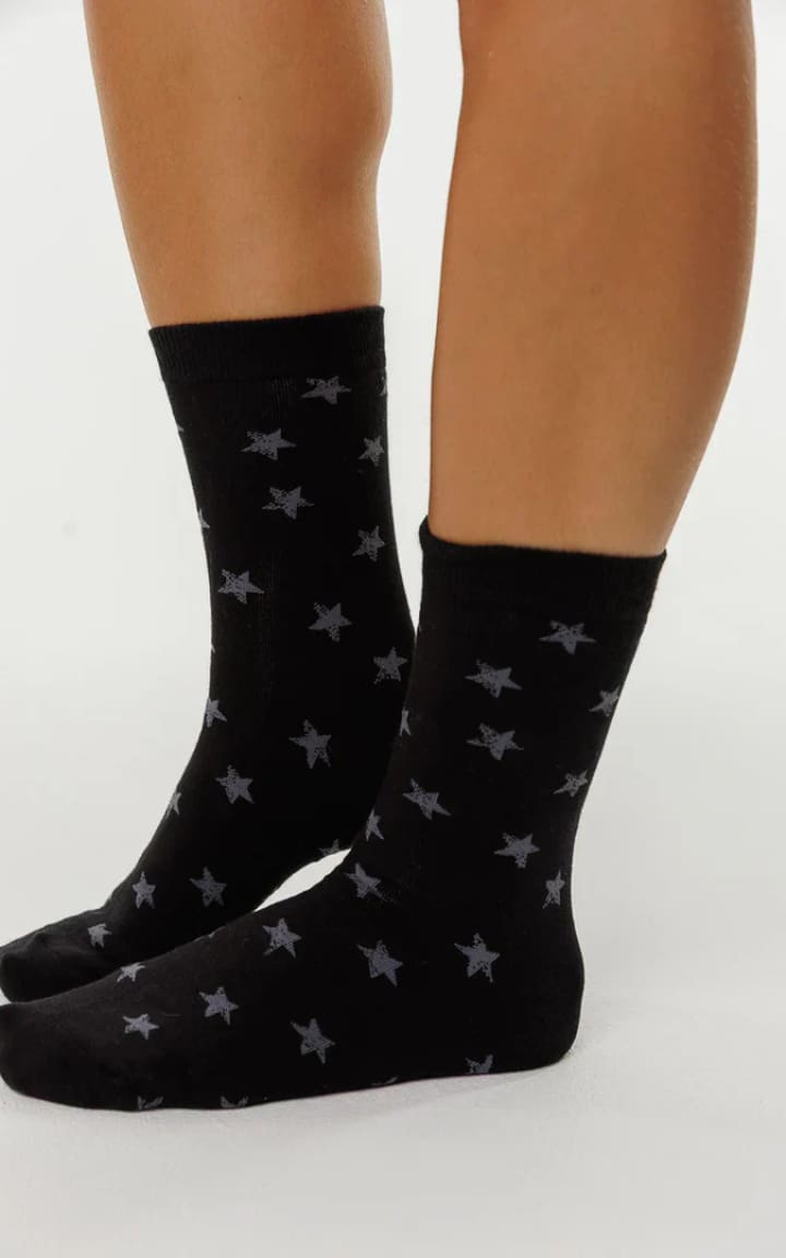 LimLim- Soft Star Socks - Black