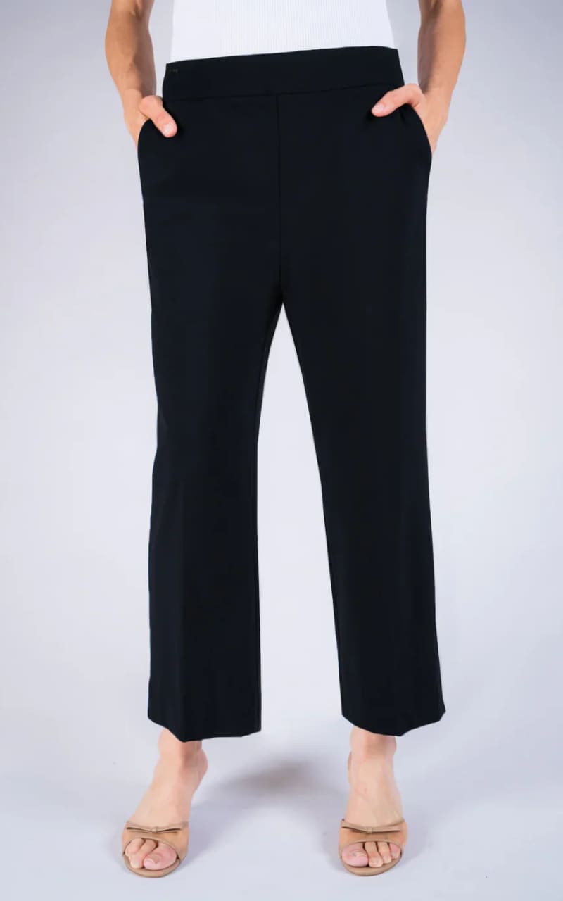 Lisette- Kathryne 25’’ Athens Wide Crop Pant in Black