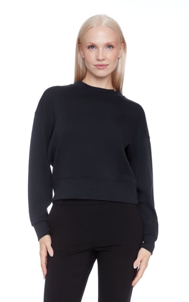 ILTM- Alessia Solid Butter Sweatshirt - Black / XS