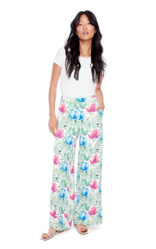 ILTM- Fiona Camellia Vegan Silk Wide Leg Pant