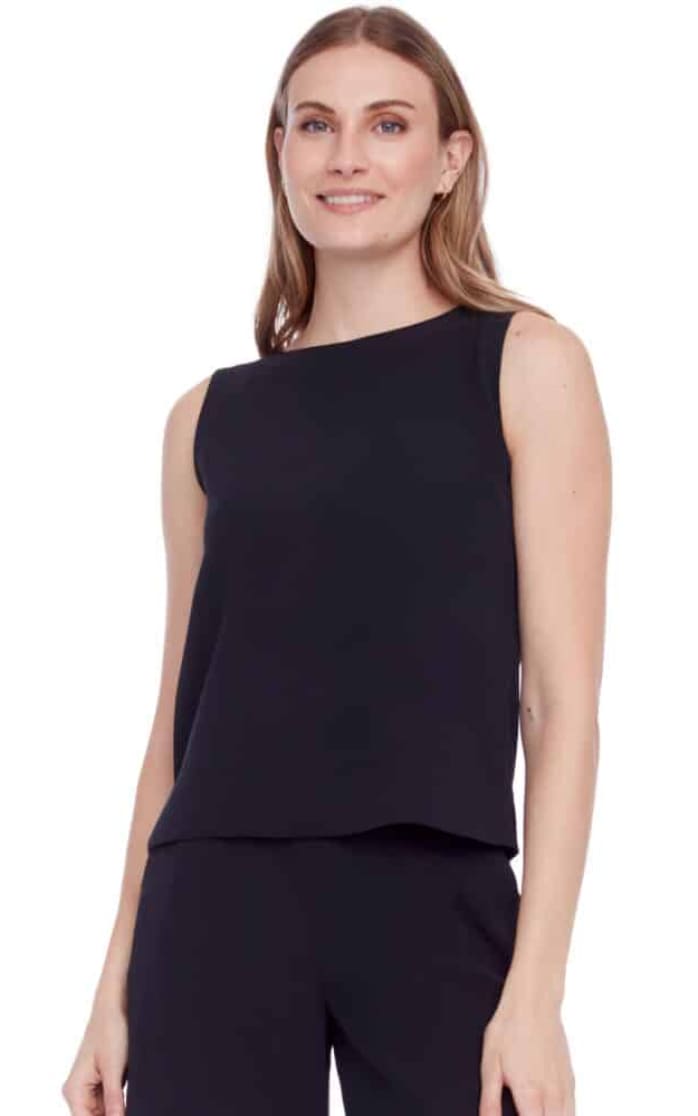 ILTM - Gianna Solid Vegan Silk Tank - Black / XS - Shirts &