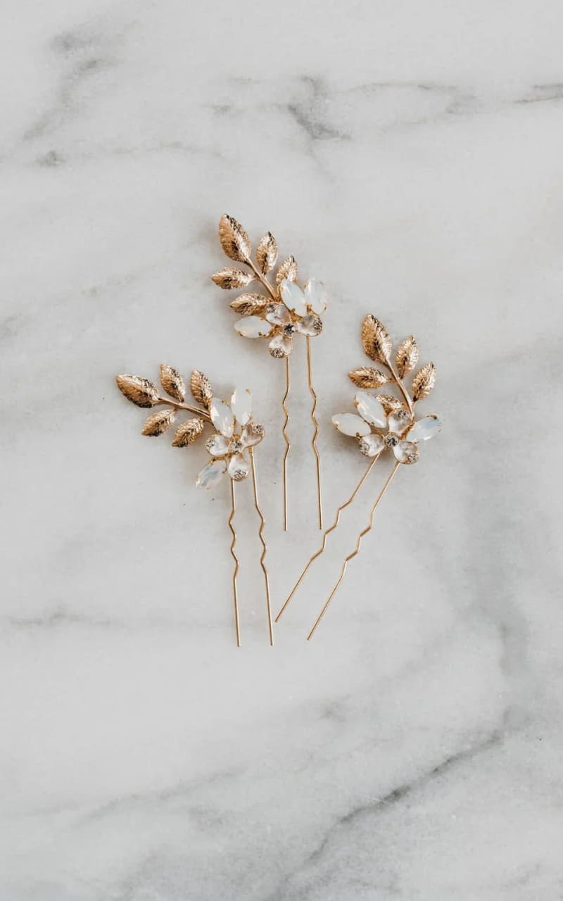 Luna & Stone - Esme Hair Pins { Set of Three } - accessories