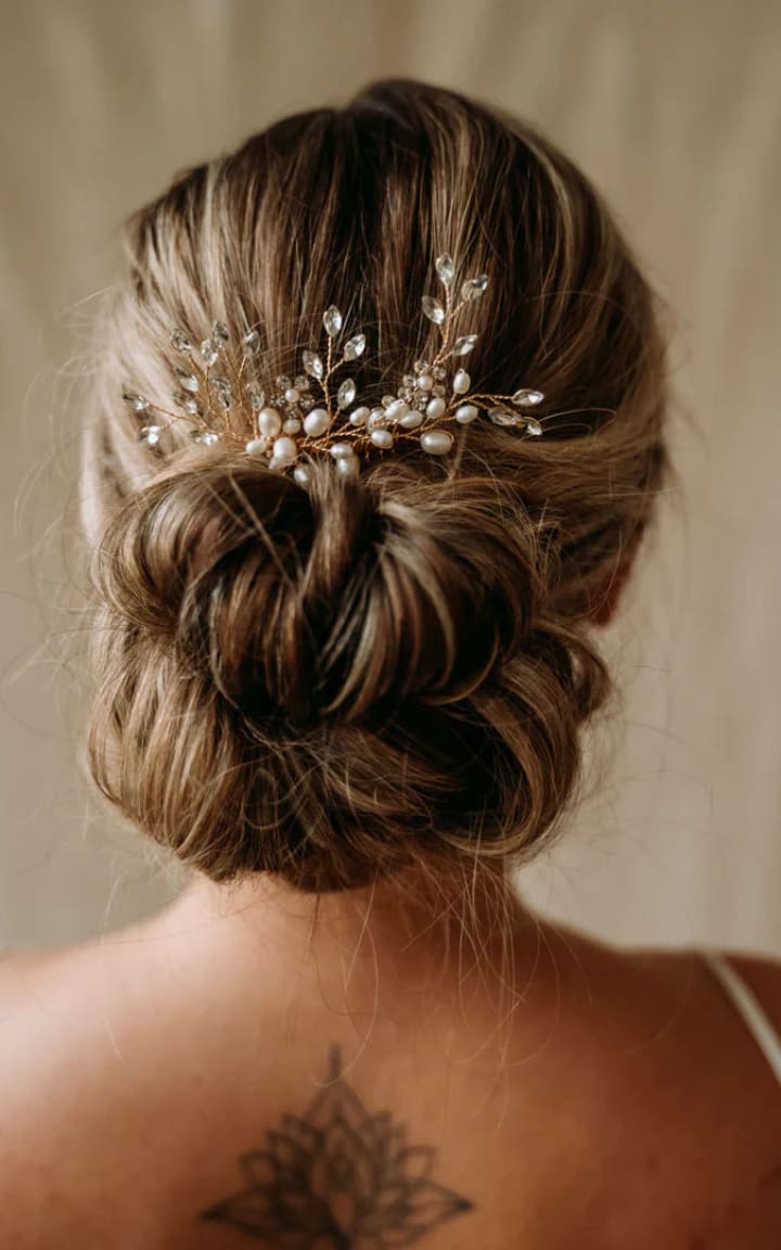 Luna + Stone - Gia Hair Comb in Gold - jewelry