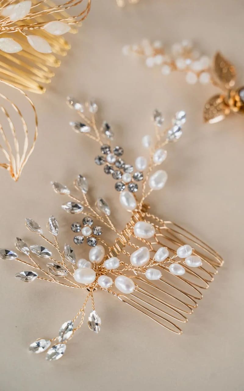 Luna + Stone - Gia Hair Comb in Gold - jewelry