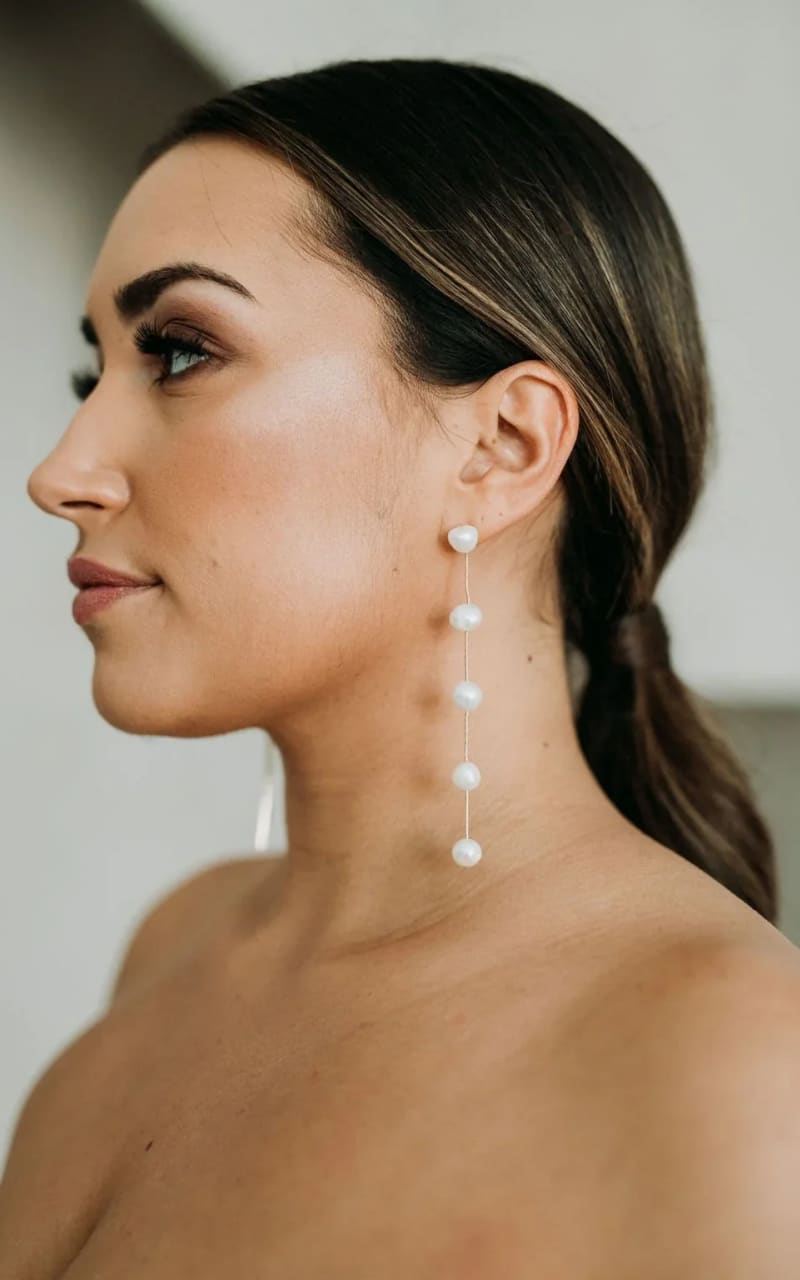 Luna & Stone - Mika Pearl Drop Earrings - jewelry