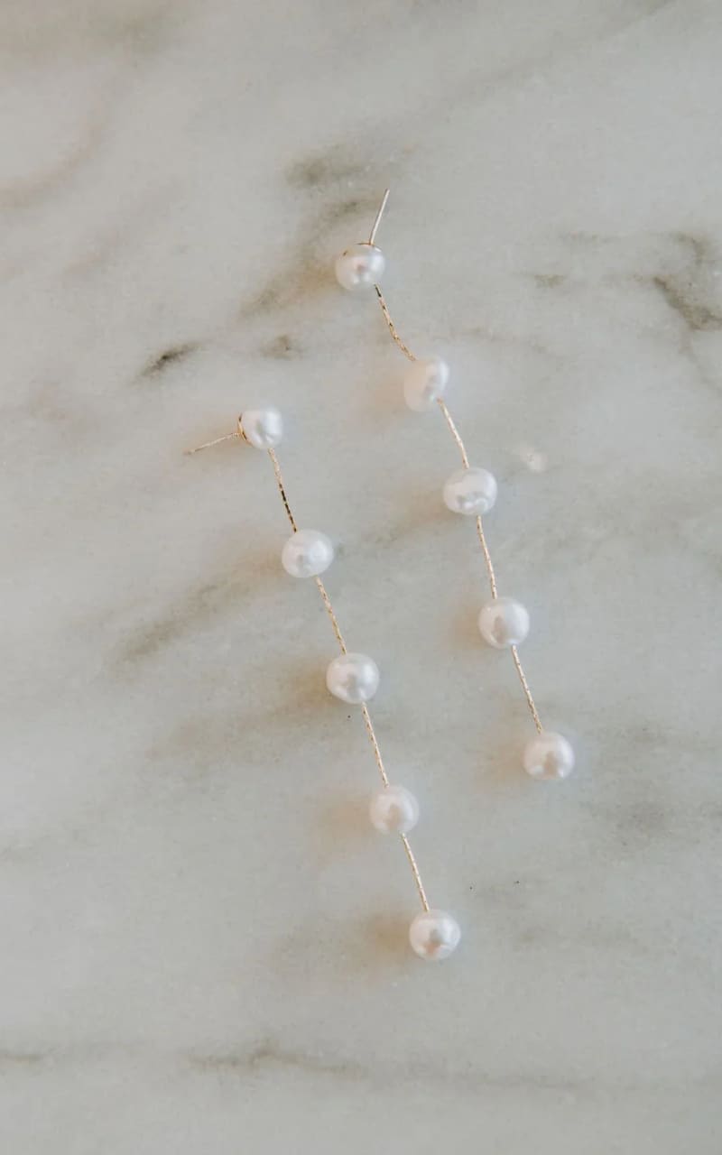 Luna & Stone - Mika Pearl Drop Earrings - jewelry