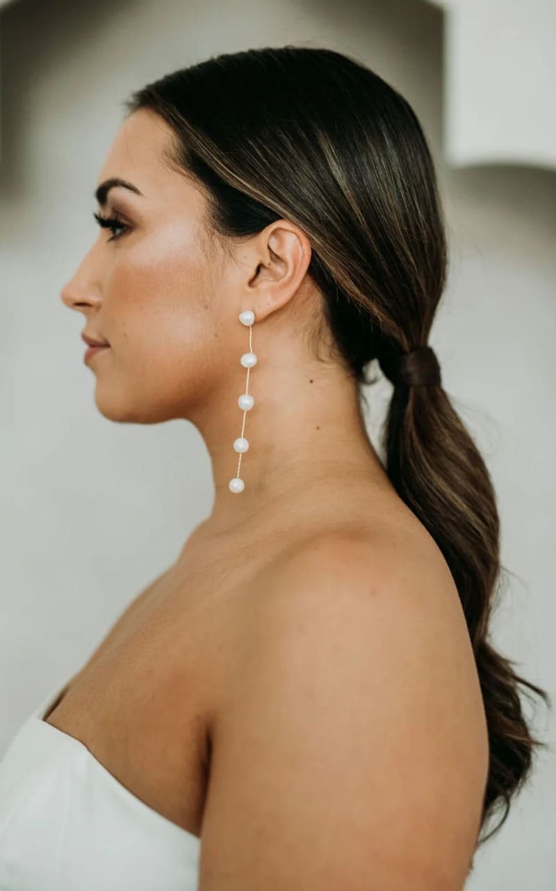 Luna & Stone - Mika Pearl Drop Earrings - jewelry