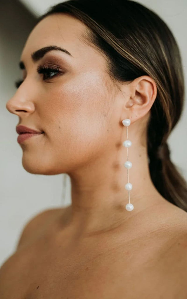 Luna & Stone - Mika Pearl Drop Earrings - jewelry