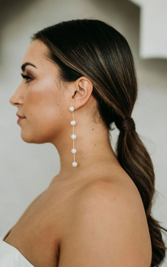 Luna & Stone - Mika Pearl Drop Earrings - jewelry