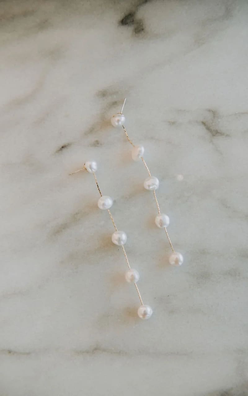 Luna & Stone - Mika Pearl Drop Earrings - jewelry