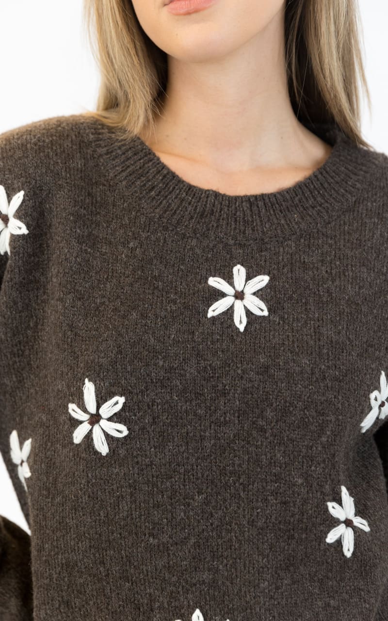 Lyla + Luxe Aiden Daisy Crewneck Sweater SWEATER &