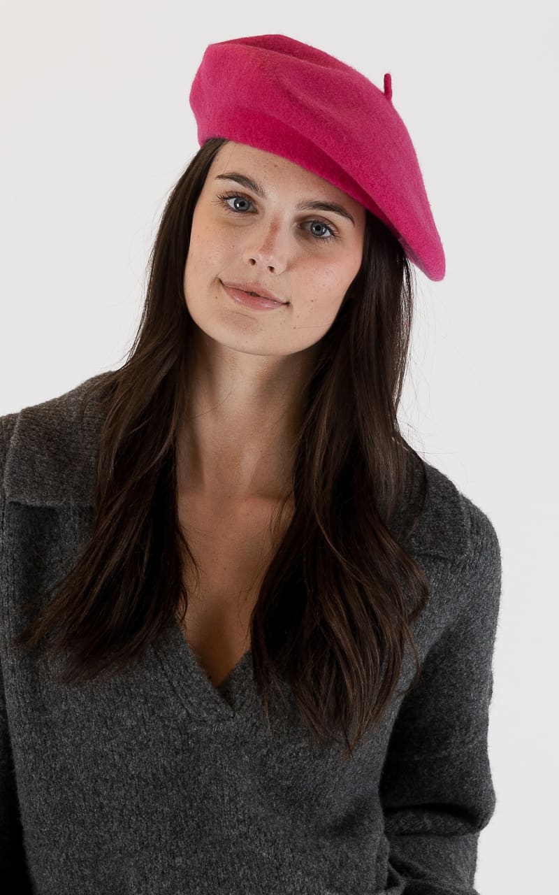 Lyla + Lux - Beret - HOT PINK - hat