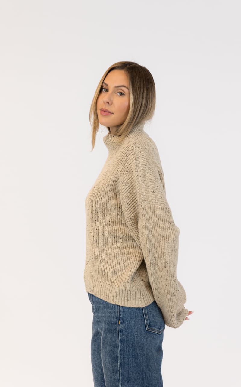 Lyla + Luxe Evolet Fleck Mockneck Sweater SWEATER &