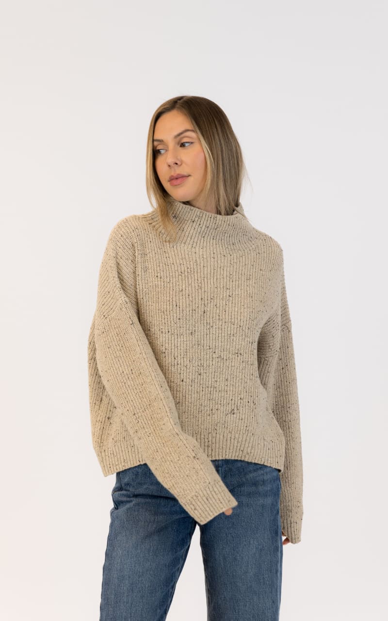 Lyla + Luxe Evolet Fleck Mockneck Sweater SWEATER &
