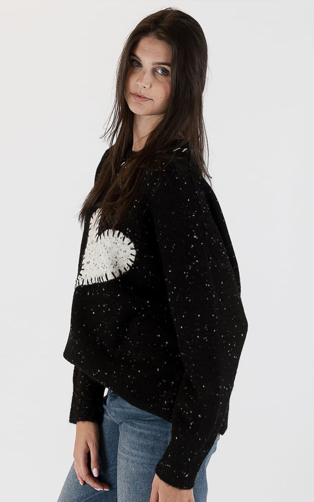 Lyla + Luxe- Heart Sweater - sweater