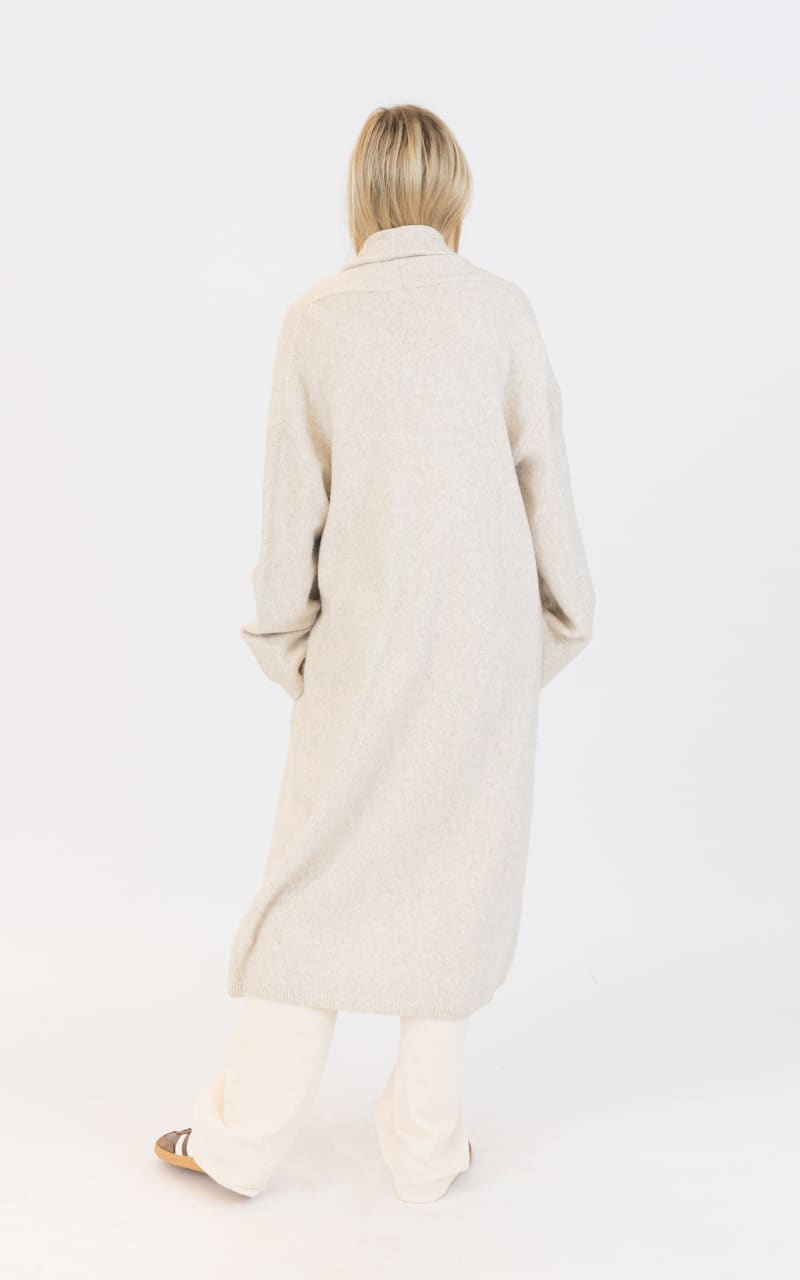Lyla + Luxe Hugh Shawl Collar Coat in Beige JACKET