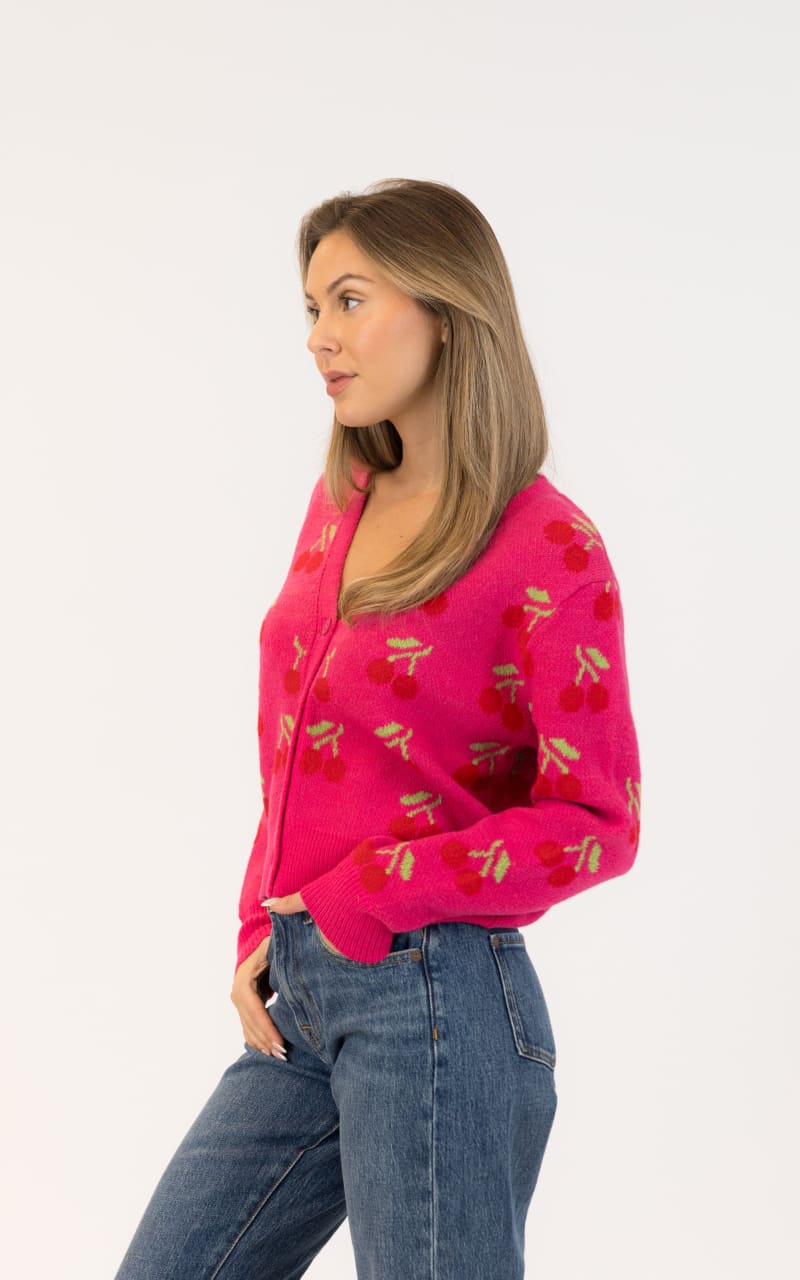 Lyla + Luxe Kailie Cherry Cardigan SWEATER & SWEATSHIRT
