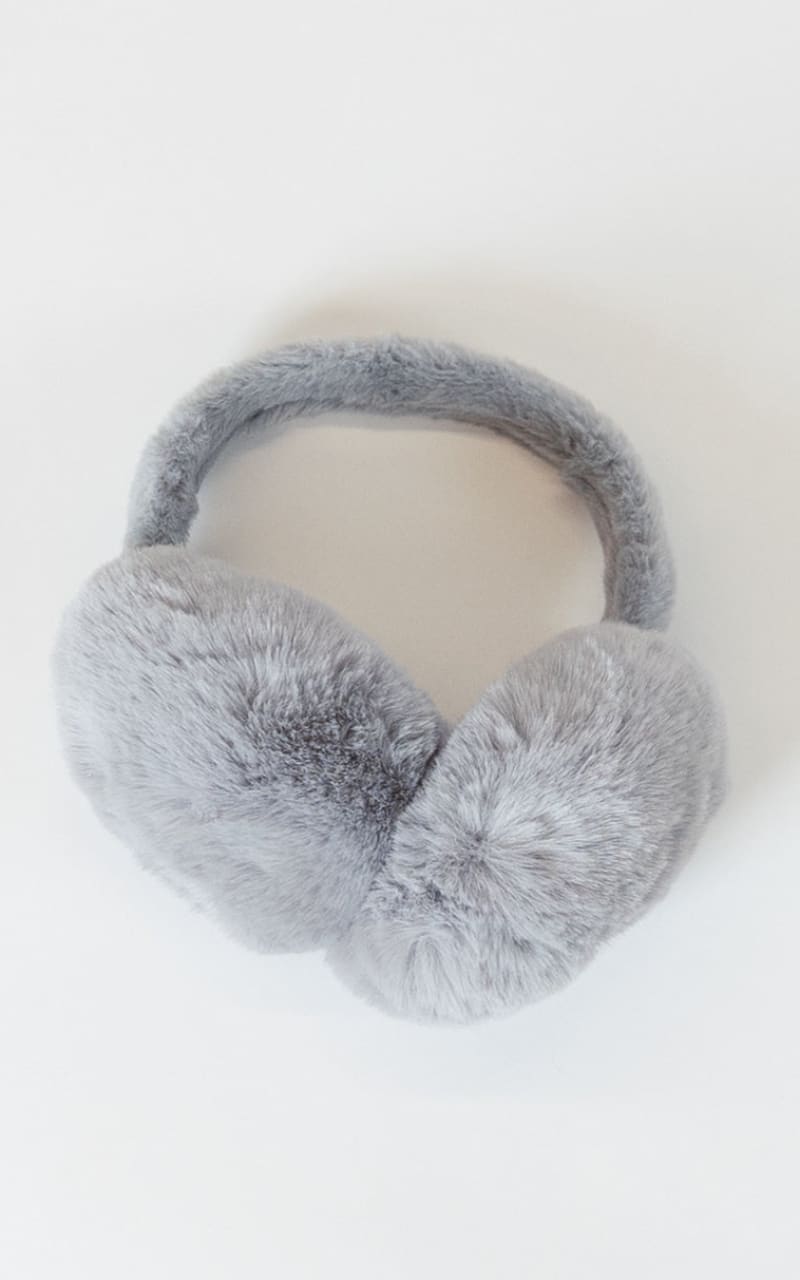 Lyla + Luxe- Fuzzy Earmuffs - Grey - accessories