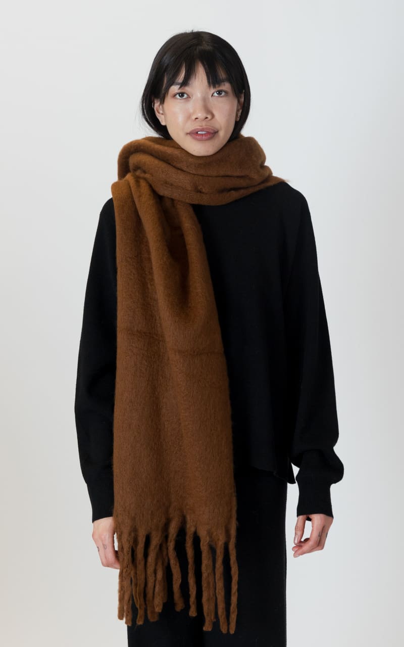 Lyla + Luxe- Solid Scarf - Brown