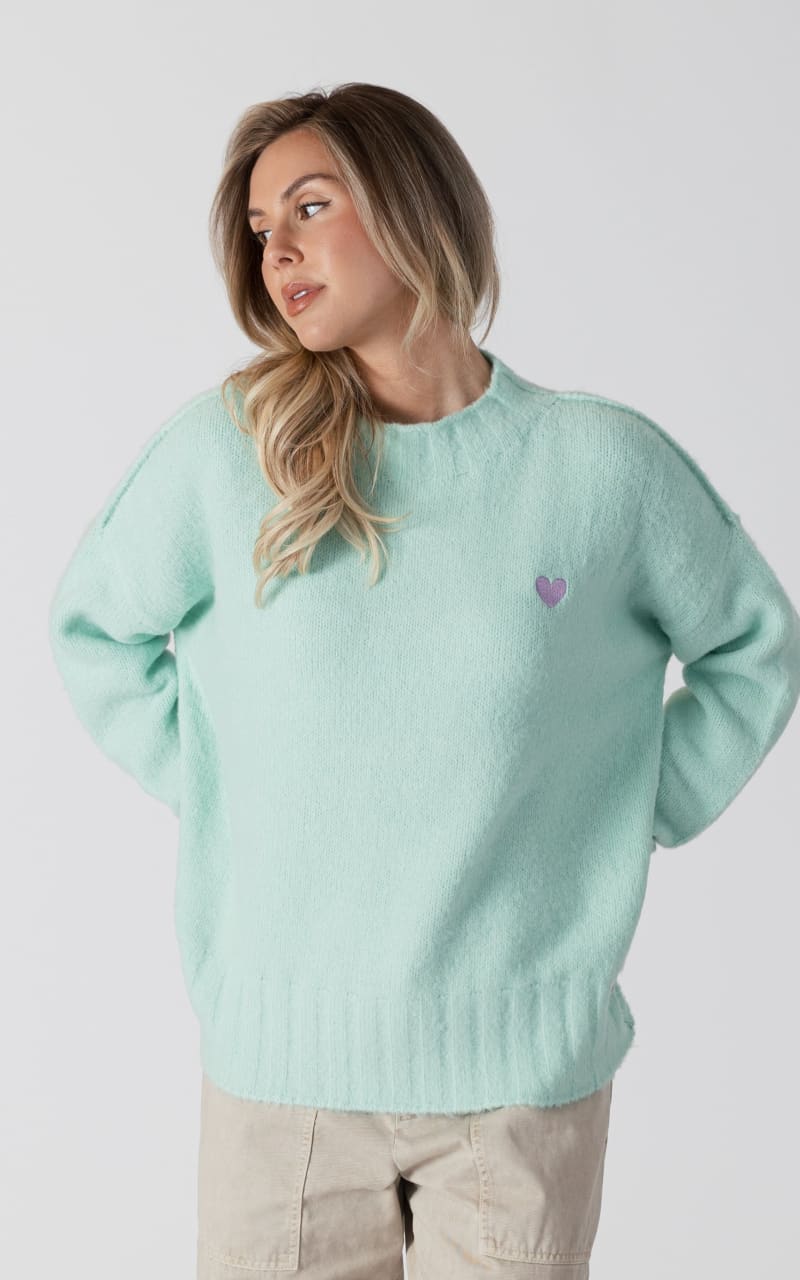 Lyla + Luxe- Tanya Heart Sweater - sweater