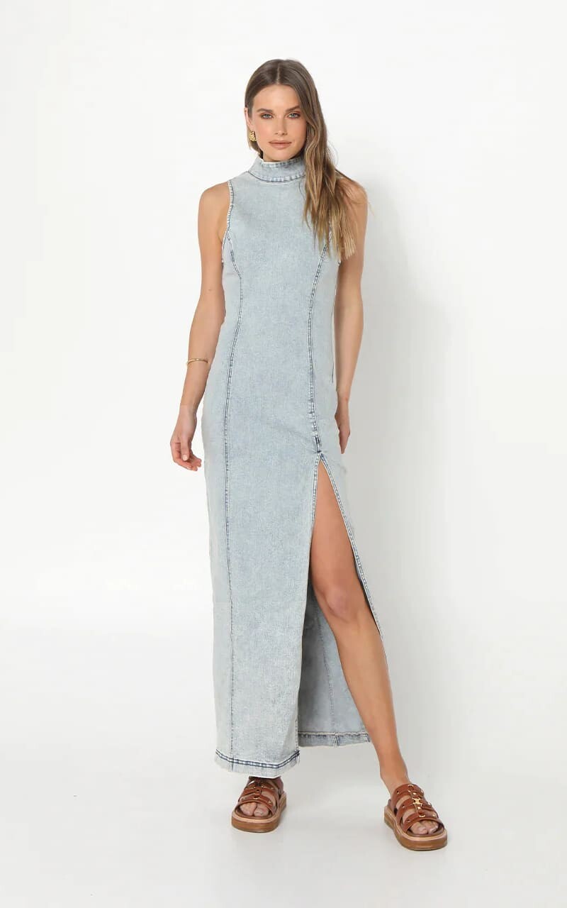 Madison The Label - Belle Denim Maxi Dress - Dresses