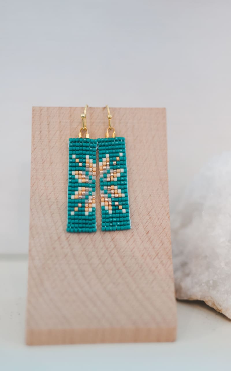 Mamawi Creations - Waking Dream Earrings Dark Teal jewelry