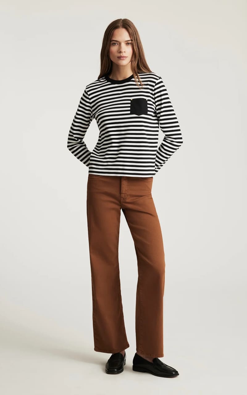 Mavi- Alena High Rise Wide Leg in Camel Flex Blue - denim