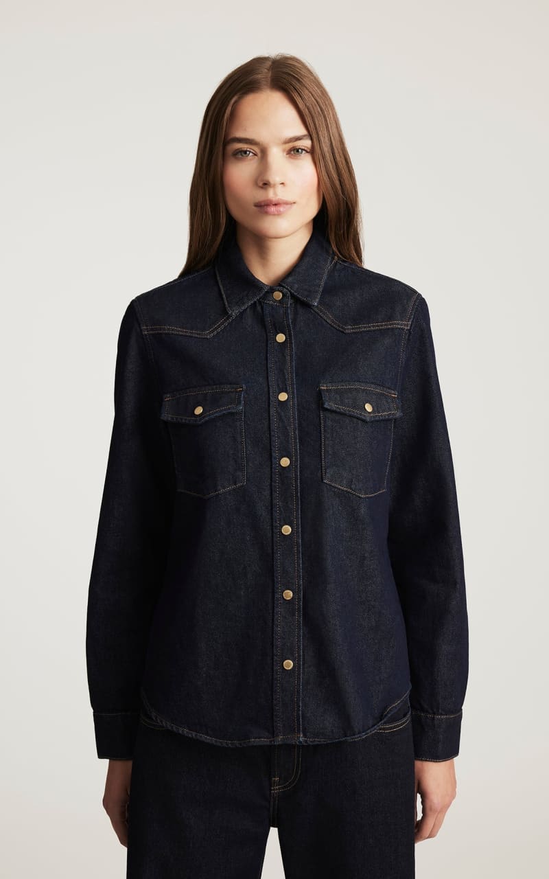 Mavi- Angela Denim Shirt in Rinse Classic - Blouses & Tops