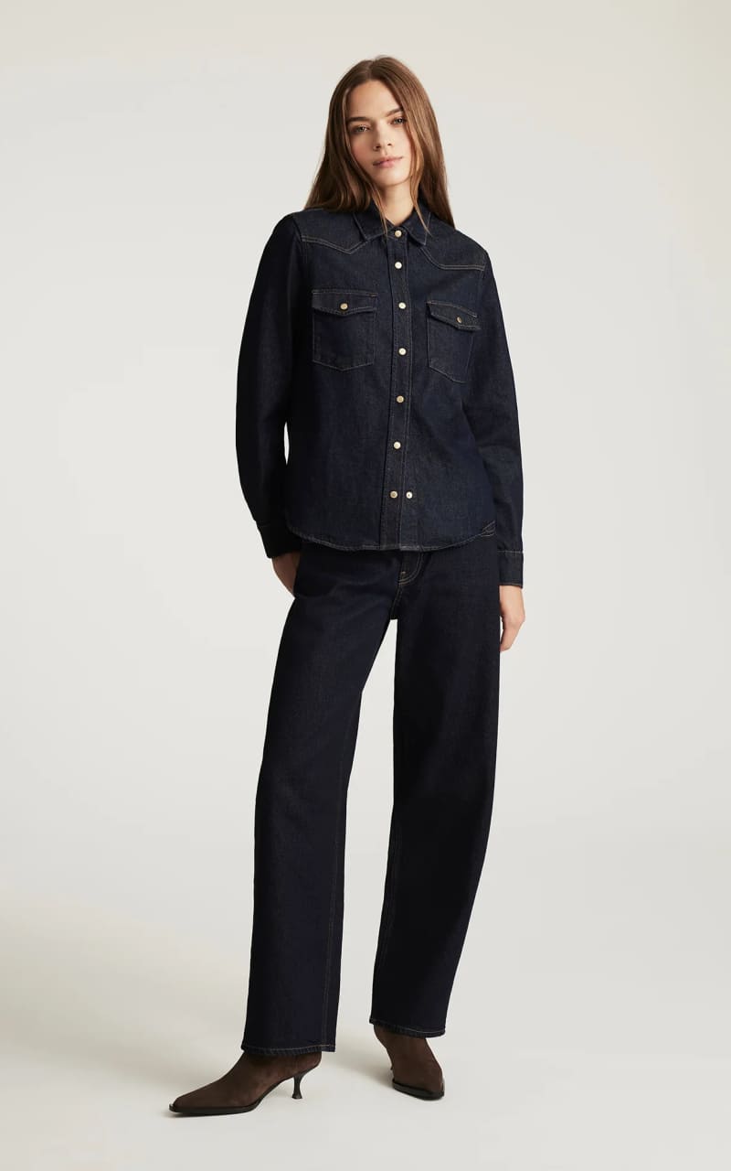 Mavi- Angela Denim Shirt in Rinse Classic - Blouses & Tops