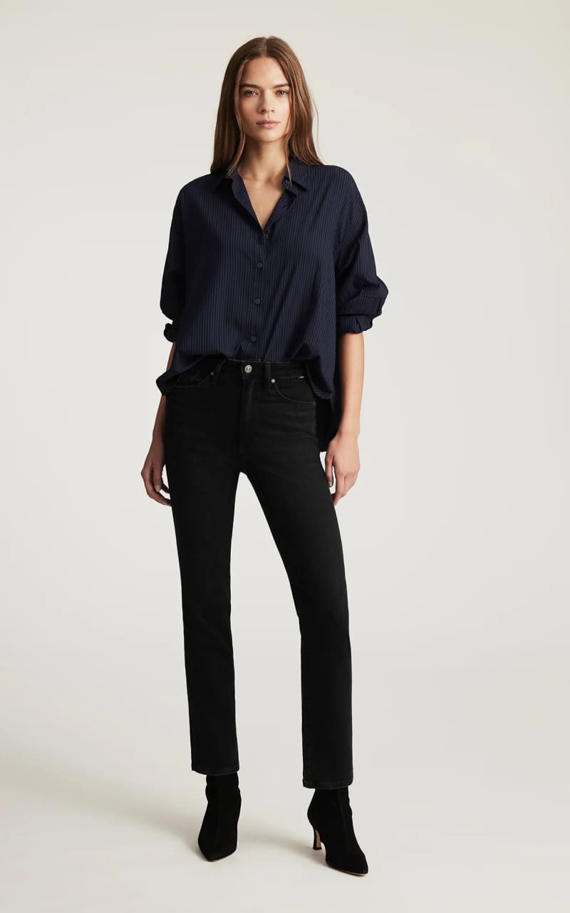 Mavi - Kendra Straight Leg Jeans in Dark Smoke Flex Blue