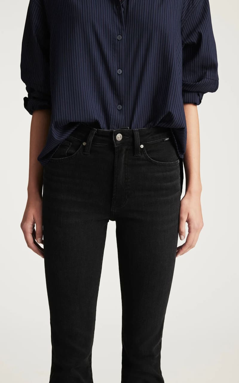 Mavi - Kendra Straight Leg Jeans in Dark Smoke Flex Blue