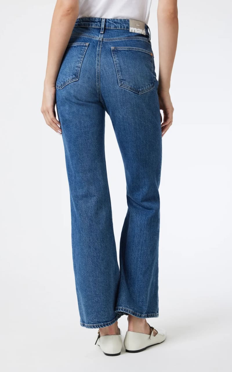 Mavi- Los Angeles Flare Jean in Mid Brushed Classic Blue