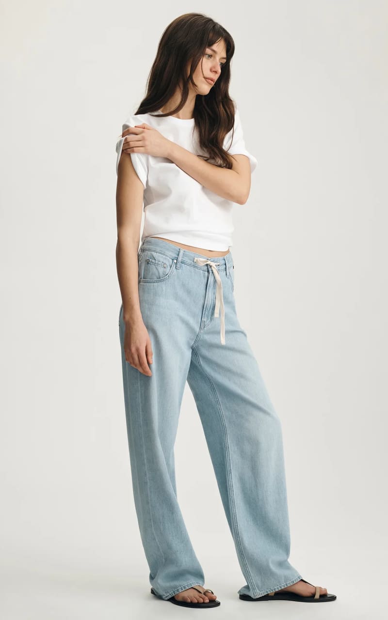 Mavi- Nella Wide Leg Jeans in Bleached Well Blue - denim