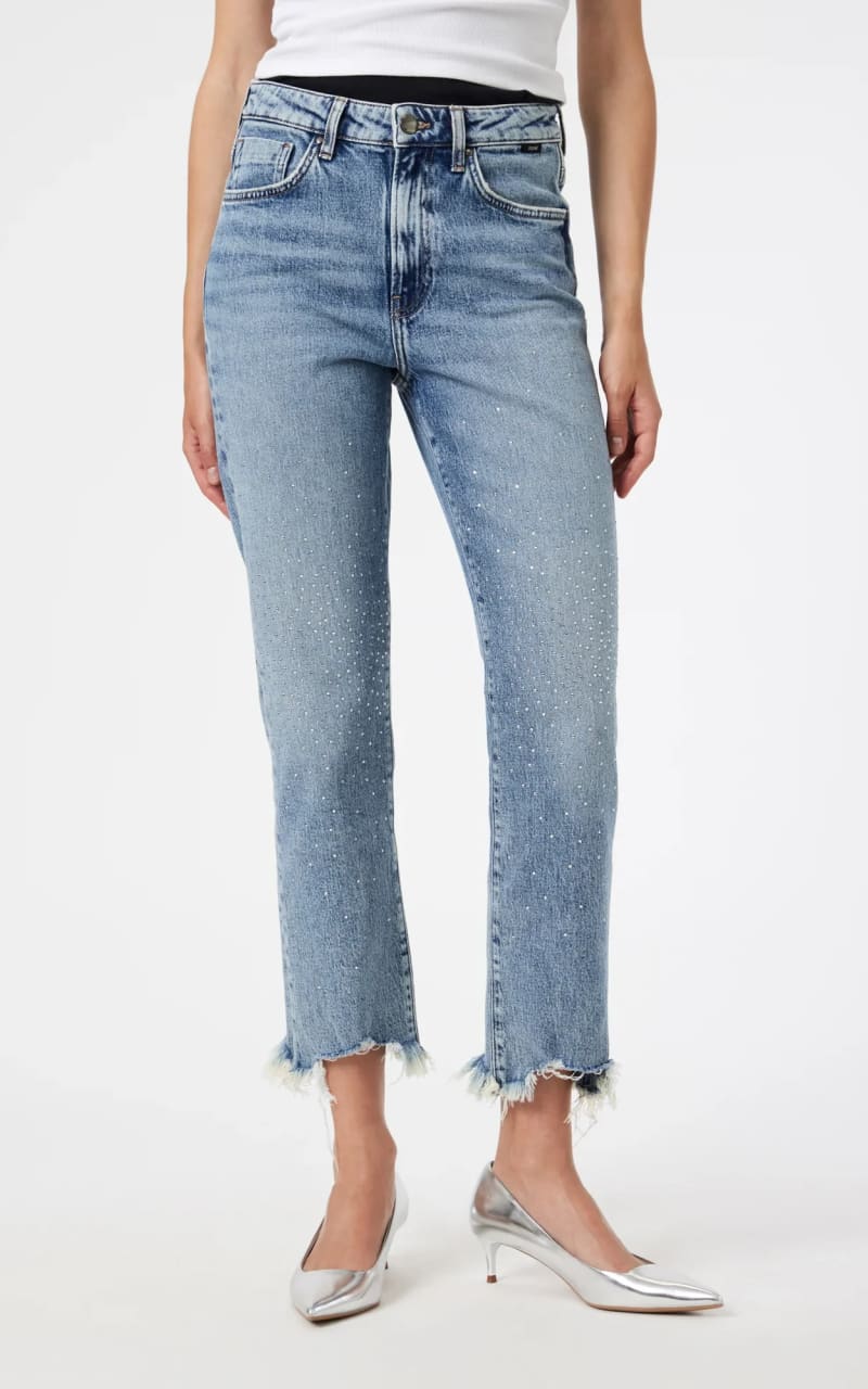 Mavi - New York Cropped Straight in Shiny - denim