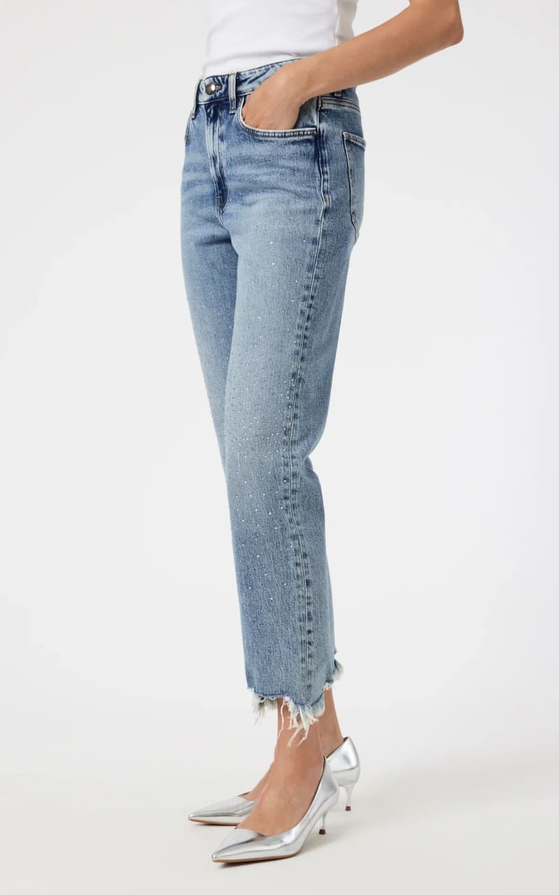 Mavi - New York Cropped Straight in Shiny - denim