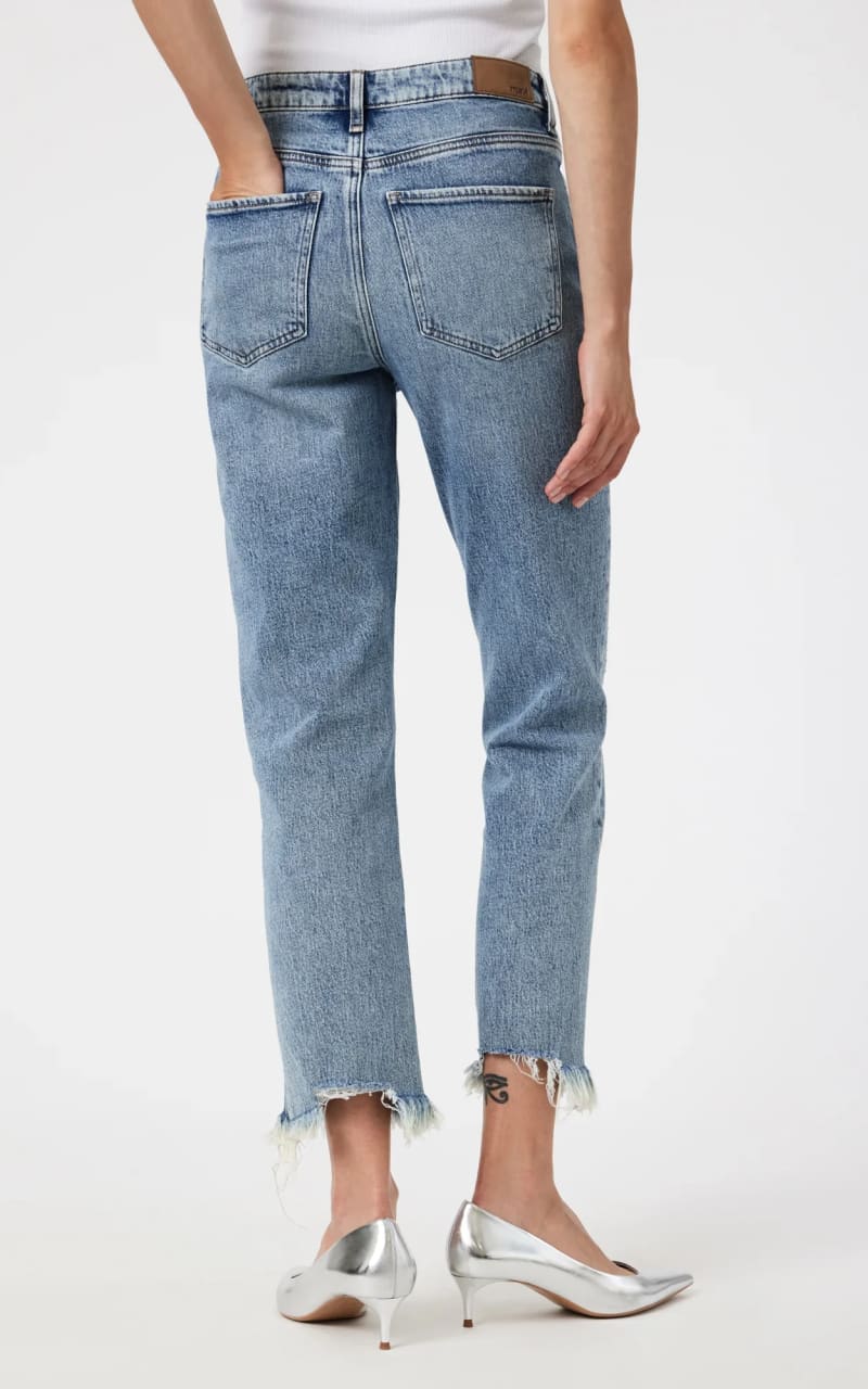 Mavi - New York Cropped Straight in Shiny - denim