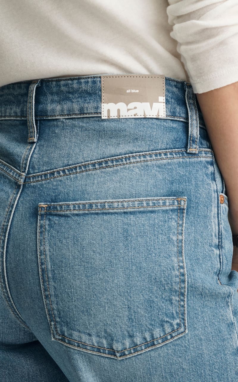 Mavi- Nica Barrel Jeans in Light Brushed Classic Blue