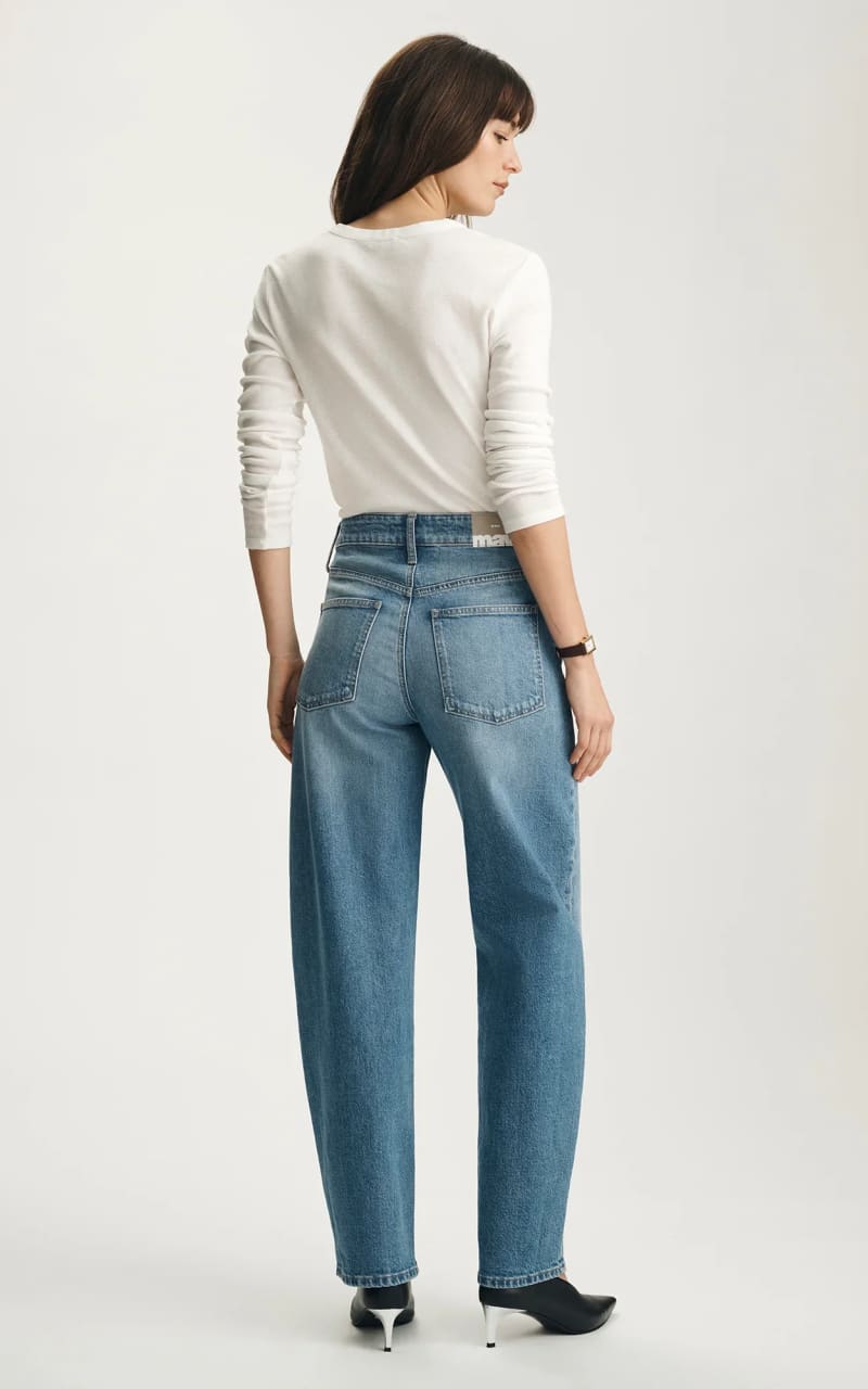 Mavi- Nica Barrel Jeans in Light Brushed Classic Blue