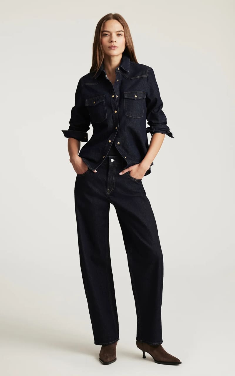 Mavi- Nica Barrel Jeans in Rinse Classic Blue - denim