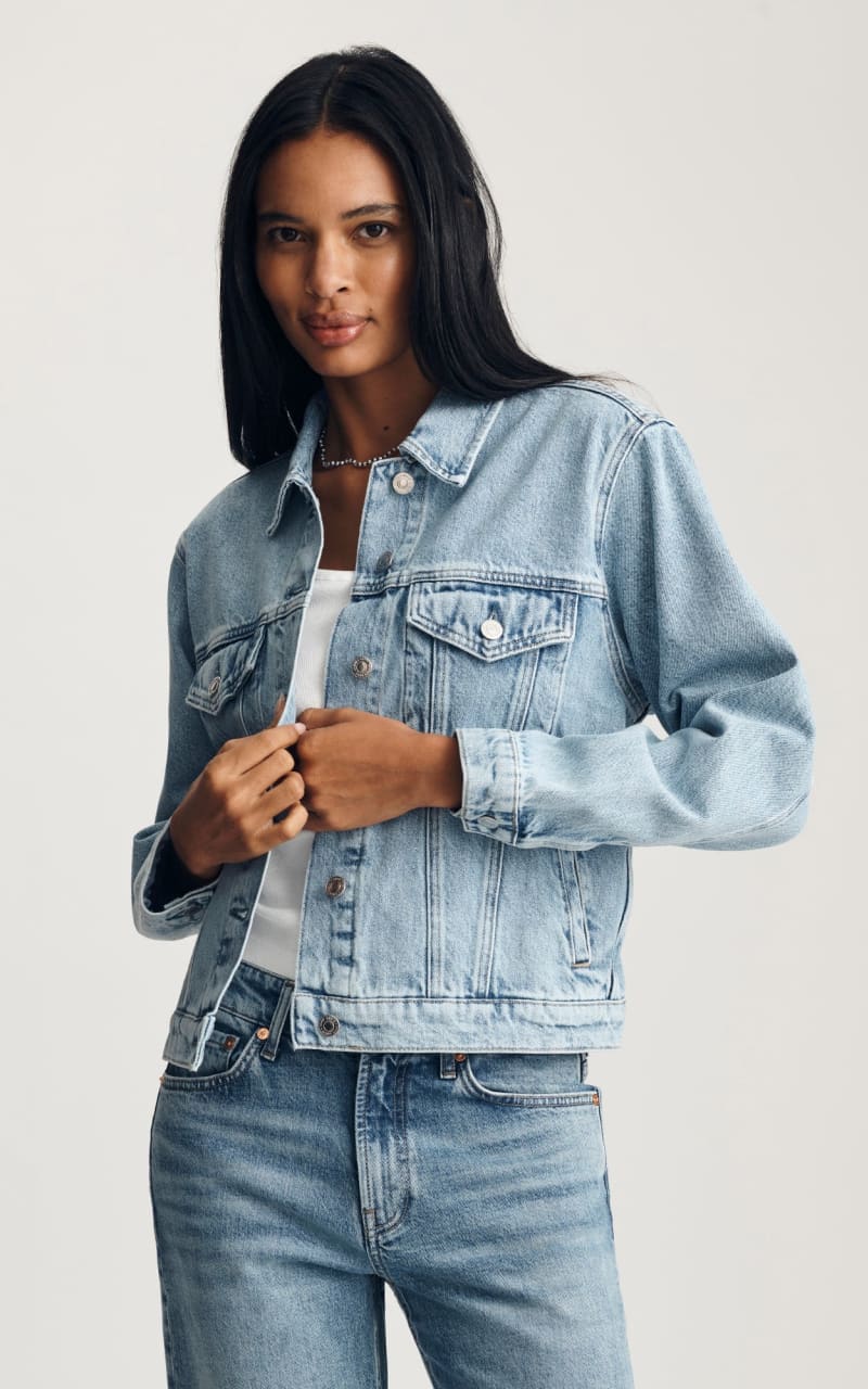 Mavi- Ruby Denim Jacket in Bleached Icon - denim