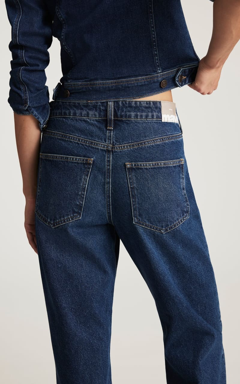 Mavi Savannah Straight Leg Jean in Deep Brushed Classic