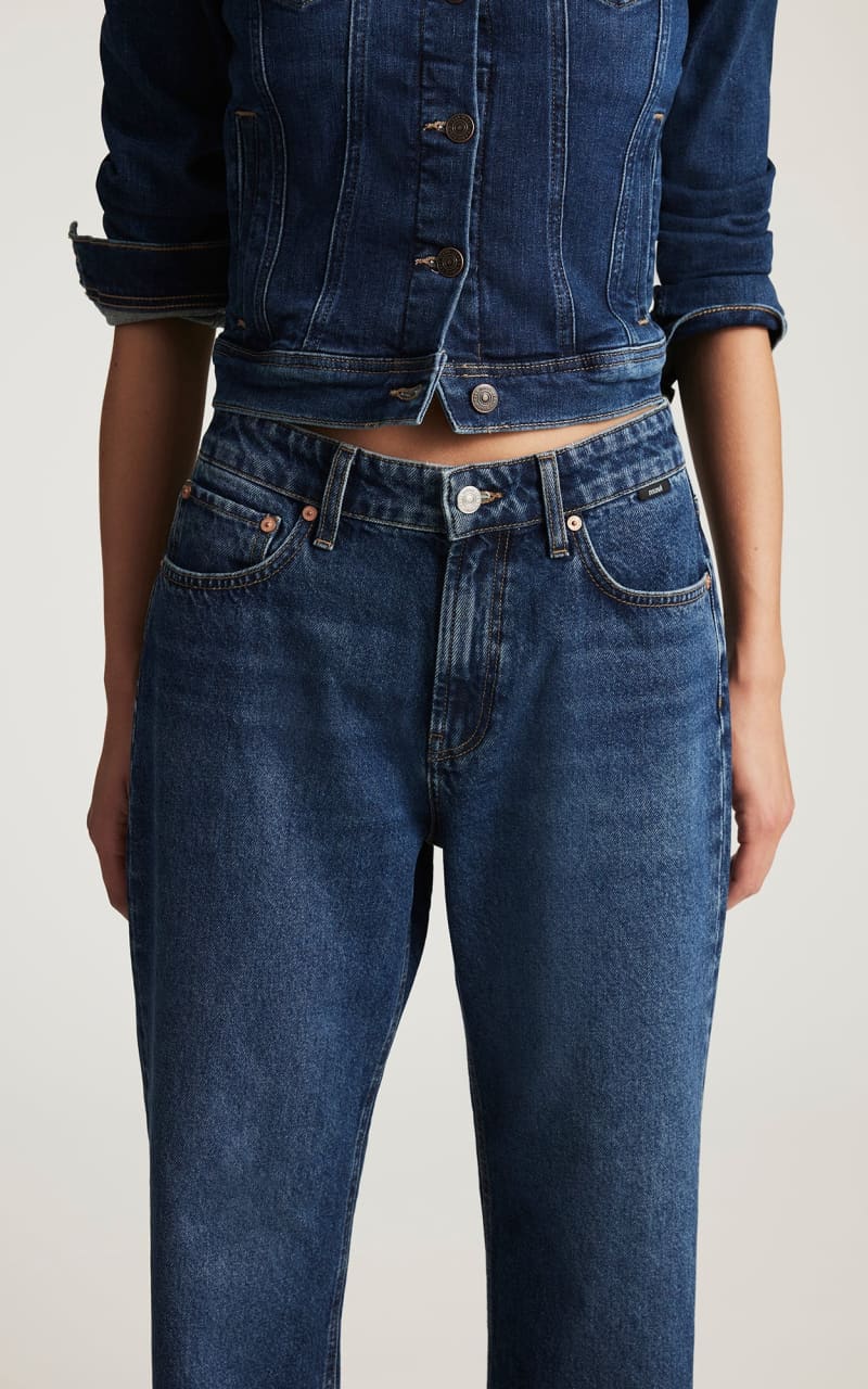 Mavi Savannah Straight Leg Jean in Deep Brushed Classic