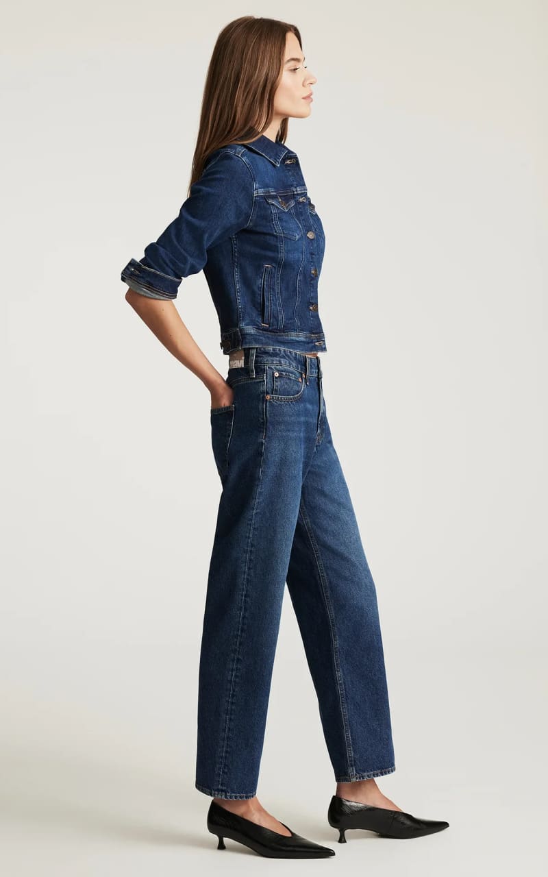 Mavi Savannah Straight Leg Jean in Deep Brushed Classic