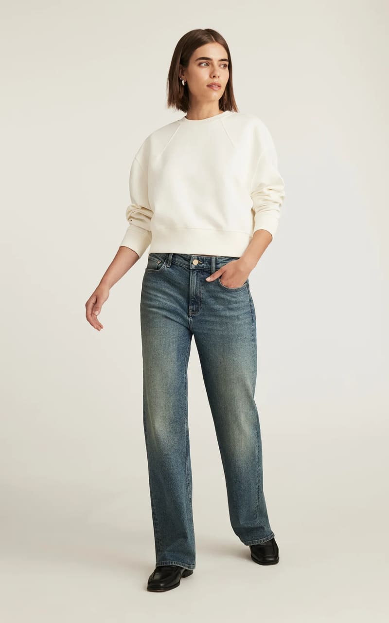 Mavi- Taylor High Rise Straight Leg Jean in Mid Used Gold