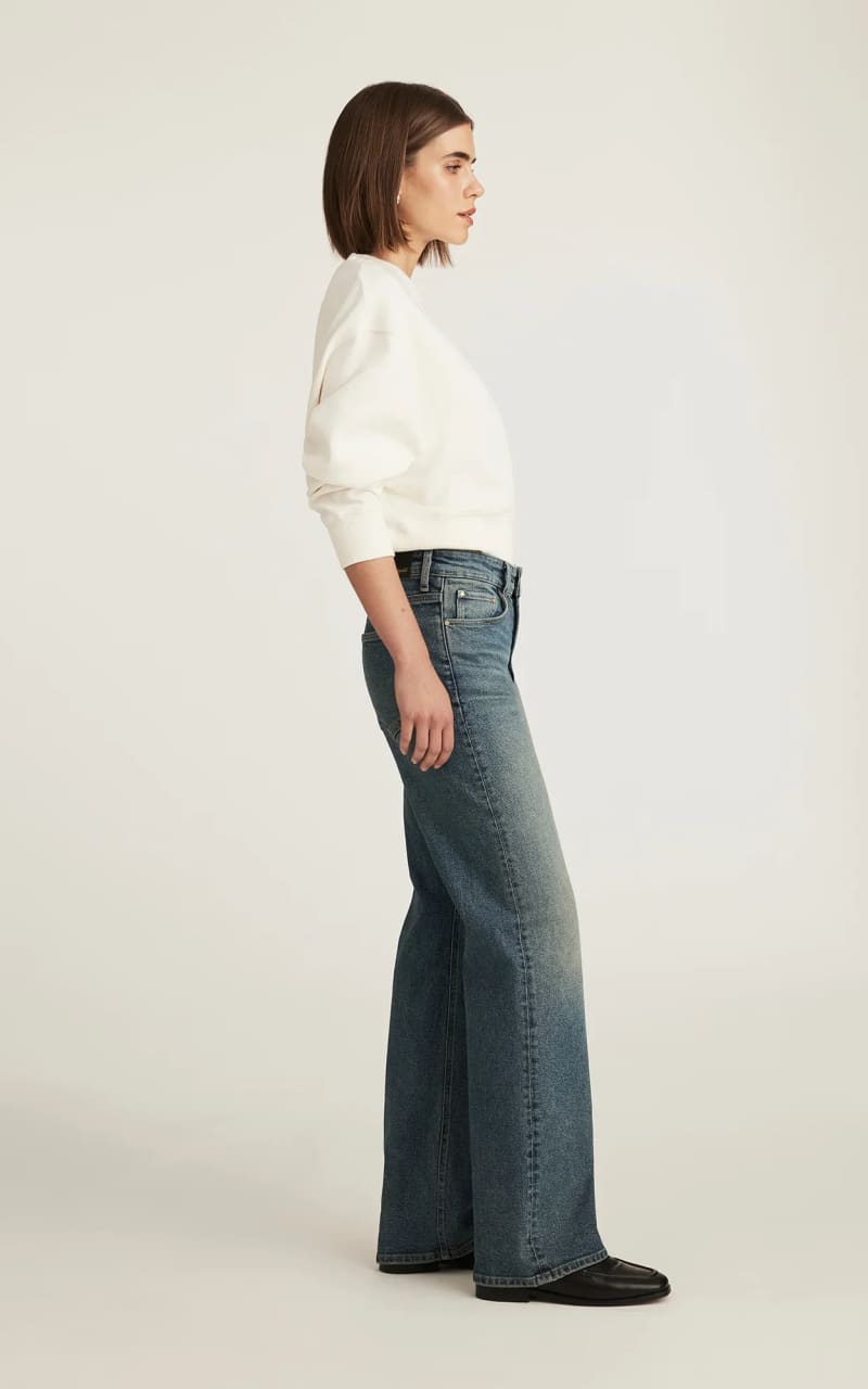 Mavi- Taylor High Rise Straight Leg Jean in Mid Used Gold
