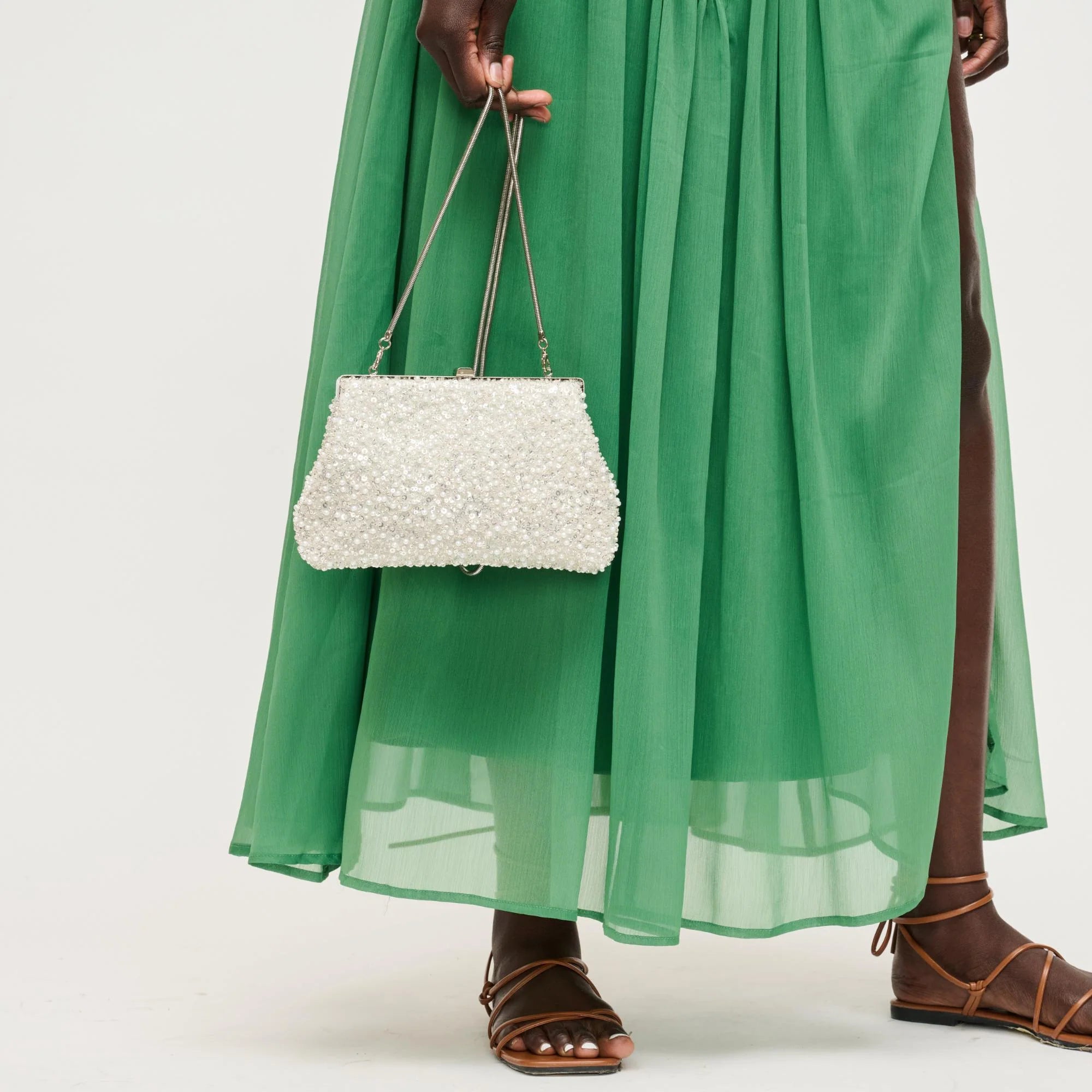 Urban Expression- Glitz Evening Bag in Ivory